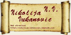 Nikolija Vukanović vizit kartica